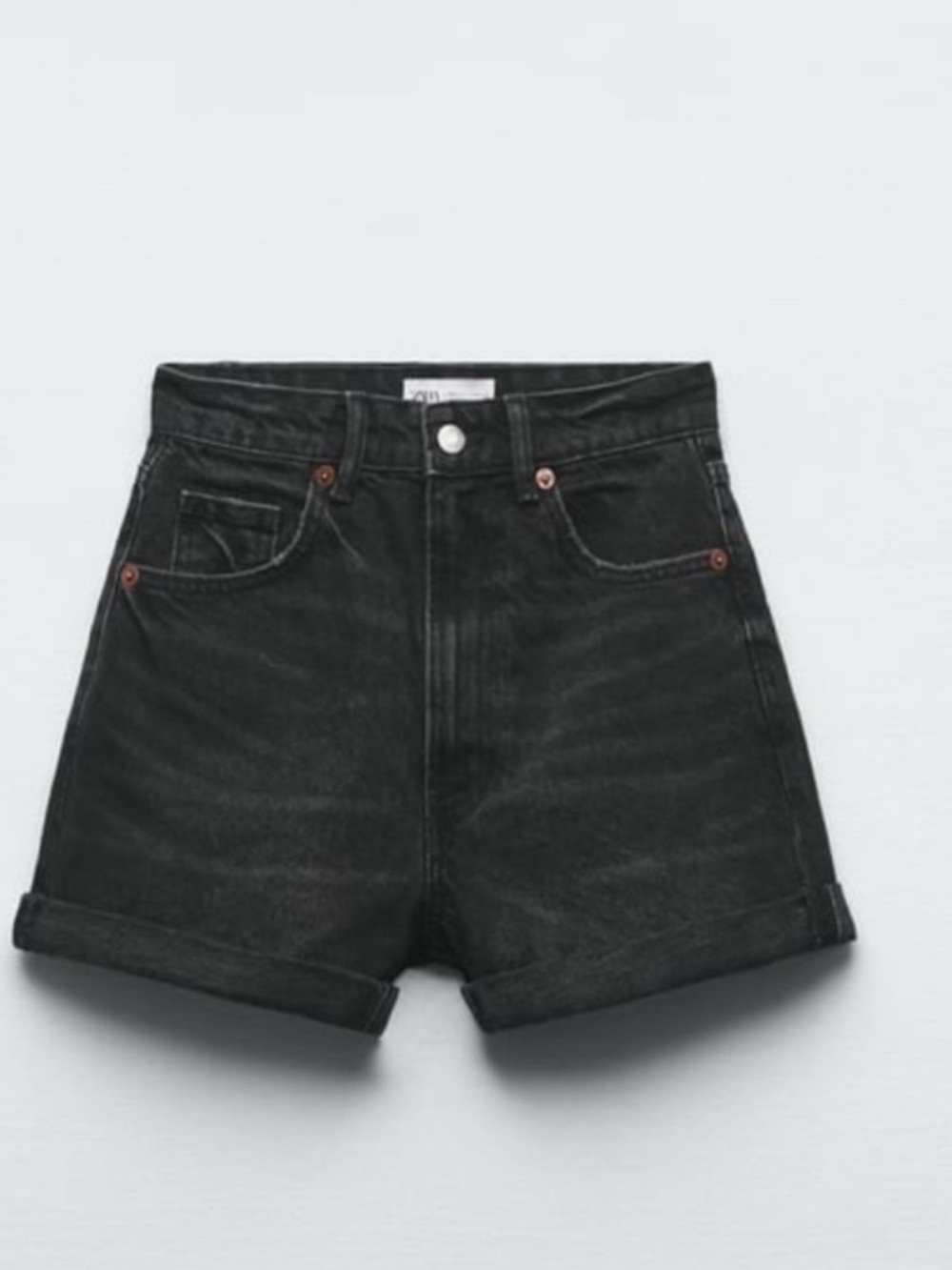 Zara High Rise Mom Shorts
